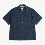 NORSE PROJECTS Mads Batik S/S Shirt in Navy