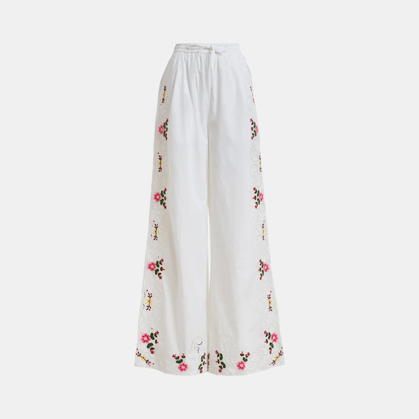 ESSENTIEL ANTWERP Janai Embroidered Pants in Off White