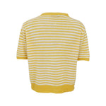 BLACK COLOUR BCDell Striped Short Sleeve Cardigan in Sun