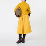 WEEKEND MAX MARA WKSSarong Wool Yarn Turtleneck Aran Jumper in Yellow