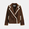 ESSENTIEL ANTWERP Kugar Contrast Trim Cardigan in Brown/White