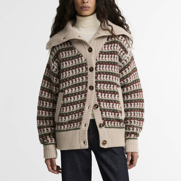 BARBOUR Burley Knitted Cardigan in Multi