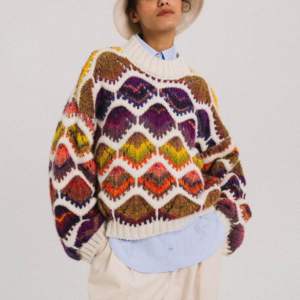 TINSELS Fevrier Rainbow Wool Jumper in Rainbow