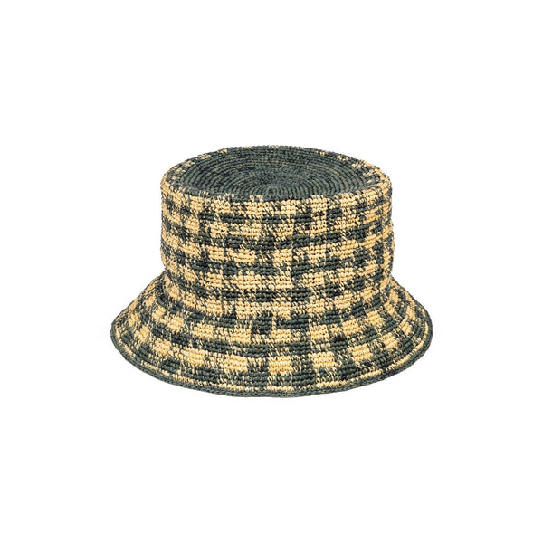 TRAVAUX EN COURS Bob Raffia Hat in Army