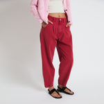 SOPHIE + LUCIE Sarga Boyfriend Jeans in Red