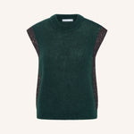 BY-BAR Noby Coco Spencer Knitted Vest in Dark Green