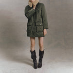 BAUM UND PFERDGARTEN Daimi Parka with Faux Fur Collar in Thyme