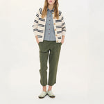 BEATRIZ FUREST Romeo Fine Stripe Shirt 49R160 in Denim Blue