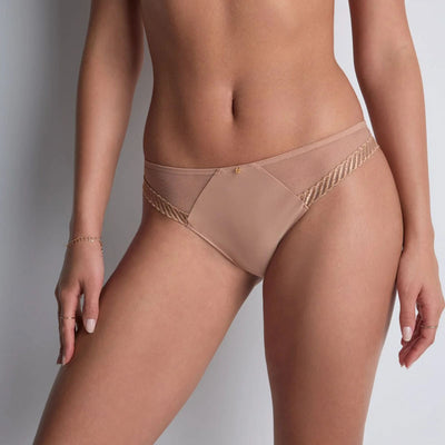 AUBADE Sheer Emotion Brazilian Brief in Sand