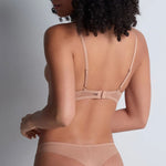 AUBADE Sheer Emotion Tanga in Sand