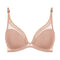 AUBADE Sheer Emotion Underwired Triangle Bra in Sand