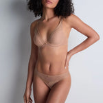 AUBADE Sheer Emotion Underwired Triangle Bra in Sand