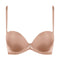 AUBADE Sheer Emotion Full Cup Moulded Bandeau Bra in Sand