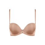 AUBADE Sheer Emotion Full Cup Moulded Bandeau Bra in Sand