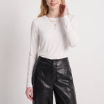 ARTLOVE Mirea Fitted Long Sleeve T Shirt in White