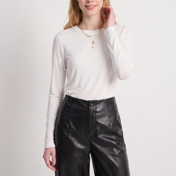 ARTLOVE Mirea Fitted Long Sleeve T Shirt in White