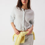 AMERICAN VINTAGE Vitow Alpaca Mix Cardigan in Frosted Melange