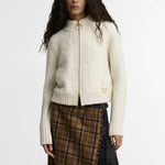 BARBOUR Hazelwood Knitted Zip Through Jumper in Ecru