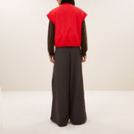 BY-BAR Gio Oversized Reversible Gilet in Poppy Red