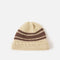 UNIVERSAL WORKS Lenny Chunky Knit Stripe Hat in Ecru
