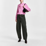 ESSENTIEL ANTWERP Kokos Colour Denim Barrel Leg Jeans in Dusty Green