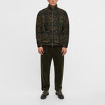 ANERKJENDT Aktoni Jacquard Teddy Cardigan in Forest Night