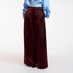 ESSENTIEL ANTWERP Karmen Wide Leg Trousers in Wine