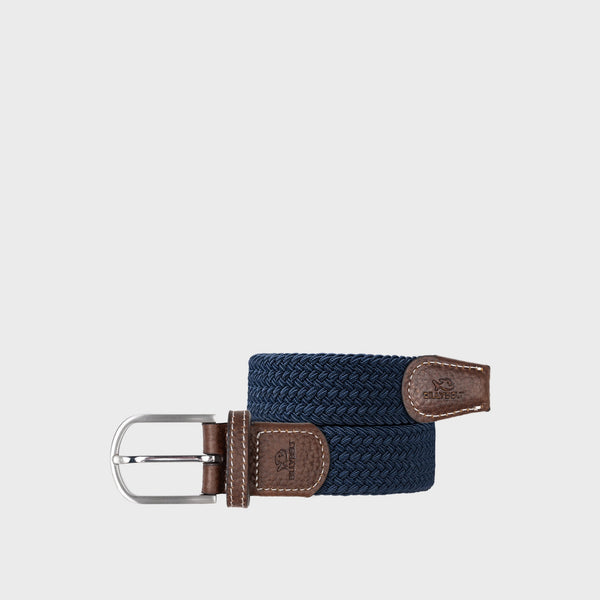 BILLYBELT Elastic Woven Belt in Slate Blue