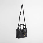 BARBOUR Alder Mini Leather Tote Bag in Black