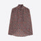 VILAGALLO Ikat and Ladybird Print Shirt in Brown/Black