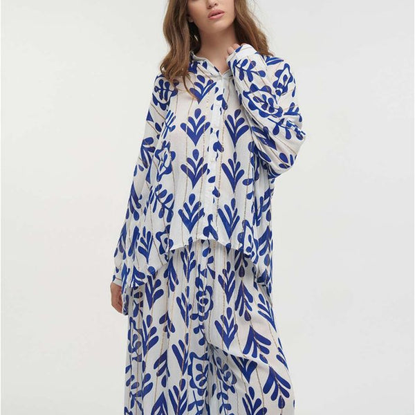 BLE RESORTWEAR Beach Shirt  in Blue