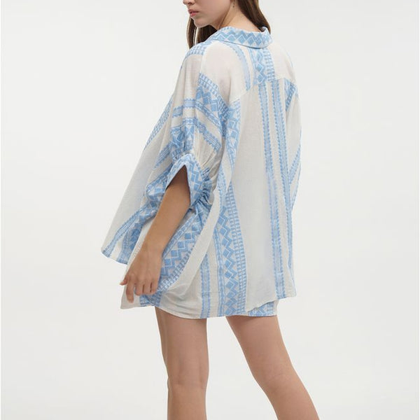 BLE RESORTWEAR Beach Shirt  in Blue
