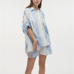 BLE RESORTWEAR Beach Shirt  in Blue