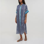 BLE RESORTWEAR Beach Kaftan in Blue