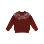 QUINTON & CHADWICK Chunky Fairisle Jumper in Rust