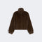 WEEKEND MAX MARA WKDAnemone Fluffy Textured Boxy Short Jacket in Brown