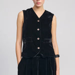 BEATRIZ FUREST Harris Waistcoat in Black