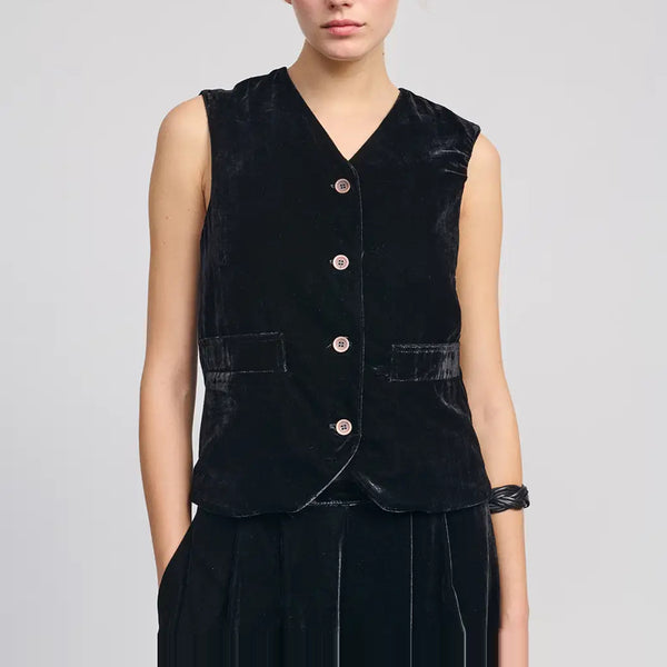 BEATRIZ FUREST Harris Waistcoat in Black