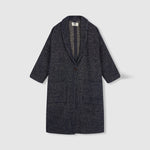 BEATRIZ FUREST Smoking Coat in Navy/Beige