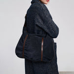 BEATRIZ FUREST Smoking Coat in Navy/Beige