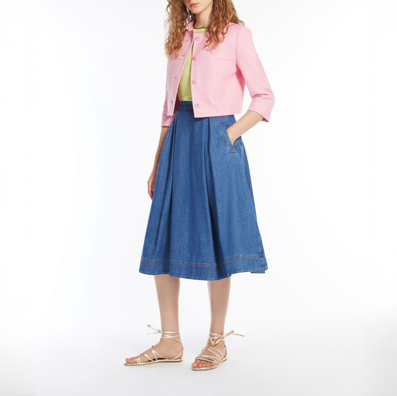 WEEKEND MAX MARA Dry Skirt in Navy Medium