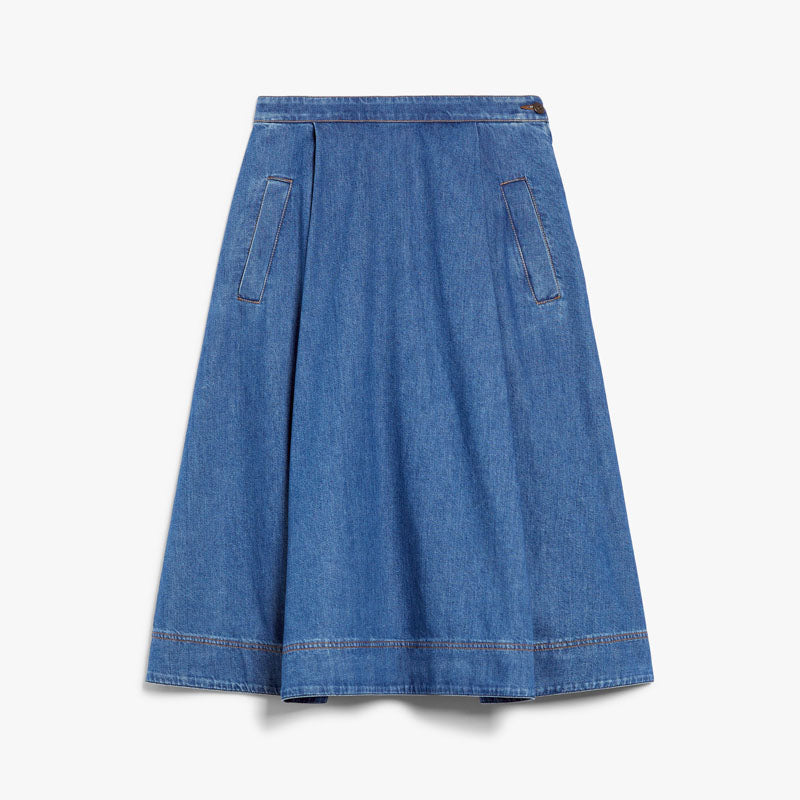 WEEKEND MAX MARA Dry Skirt in Navy Medium