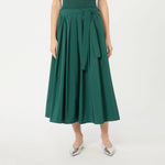 S MAX MARA SMMRomina Taffeta Pleated Skirt in Green