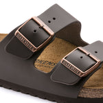 Arizona Natural Leather Sandals in Dark Brown