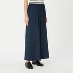 WEEKEND MAX MARA WKDElmo Stretch Wool Wide Leg Cropped Joggers in Navy