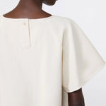 WEEKEND MAX MARA WKDForte Cropped Cotton Blouse in Ecru