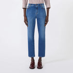 WEEKEND MAX MARA WKDLana Slim Fit Stretch Cropped Denim Jeans in Navy Medium