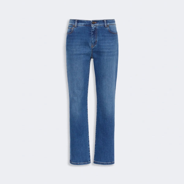 WEEKEND MAX MARA WKDLana Slim Fit Stretch Cropped Denim Jeans in Navy Medium