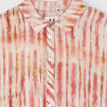 BEATRIZ FUREST Rebeca Short Sleeve Shirt in Ecru/Red