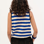 BEATRIZ FUREST Macaret Sleeveless Top in Ecru/Ink